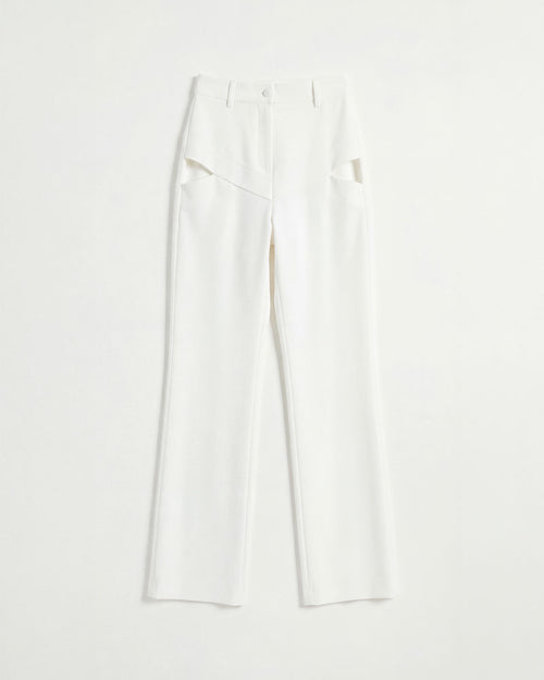 Cut-Out Waist Tailored Trousers