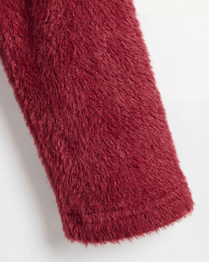 Cross-Front Knit Pullover