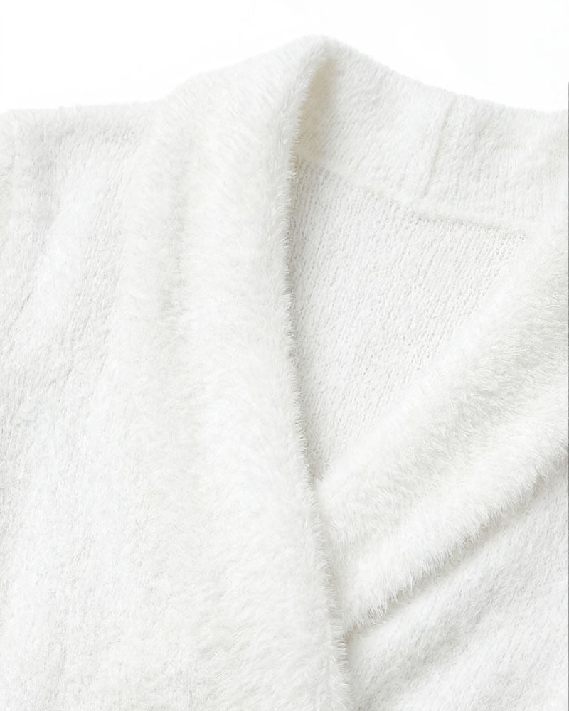 Cross-Front Knit Pullover