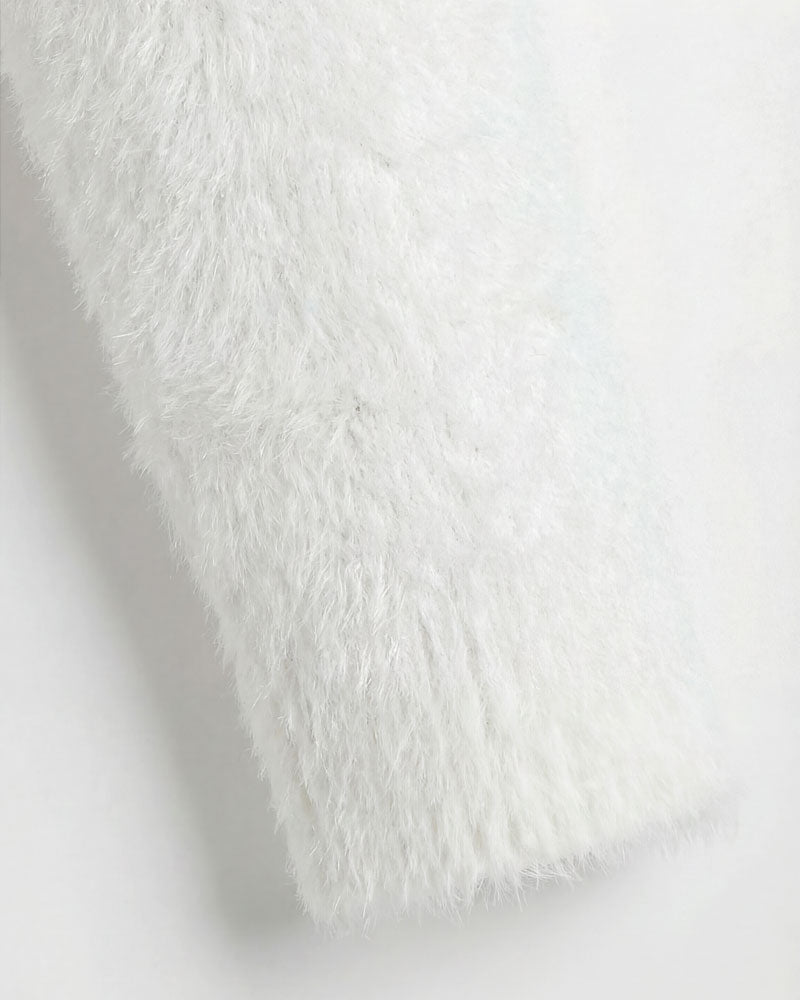 Cross-Front Knit Pullover